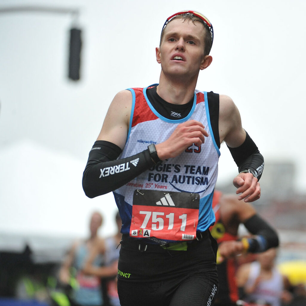 Mattéo Ruberti en train de courrier le Marathon