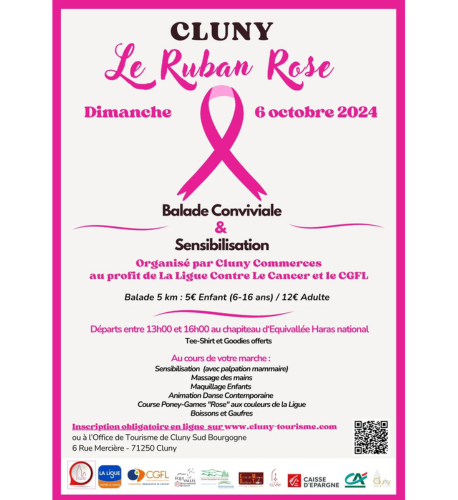 Affiche IL Le Ruban Rose Cluny 6 octobre 2024